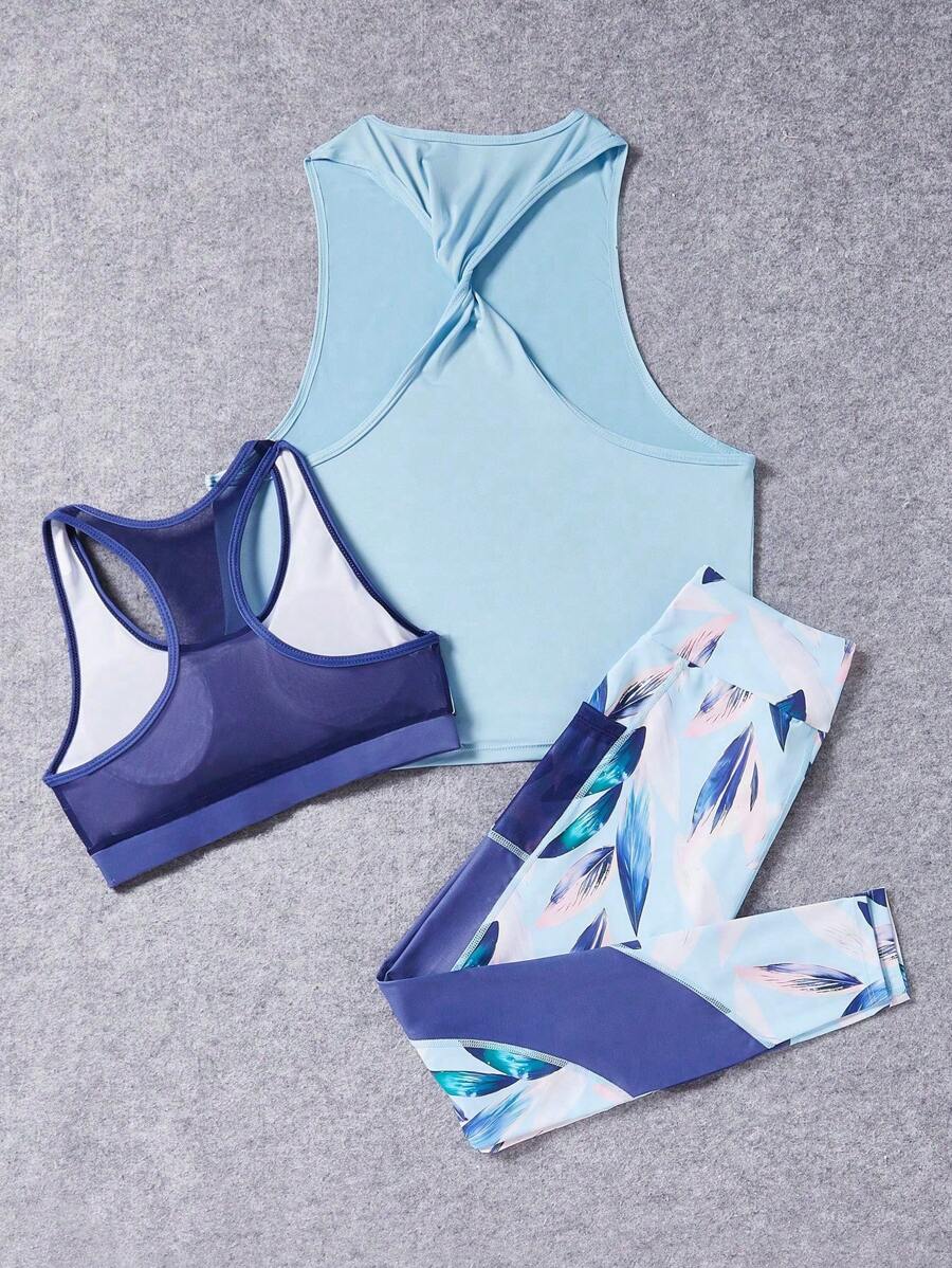 Sports Bra Racerback - Womens Printed Racerback Sports Bra High