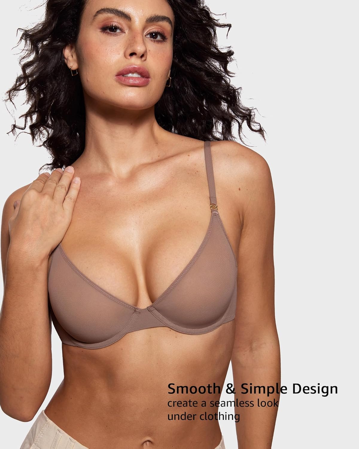 Women's Cosnufy Sheer Balconet - Demi Bra Balconette ulasan dan harga