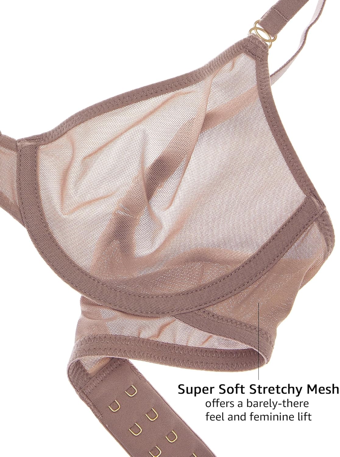 Women's Cosnufy Sheer Balconet - Demi Bra Balconette ulasan dan harga