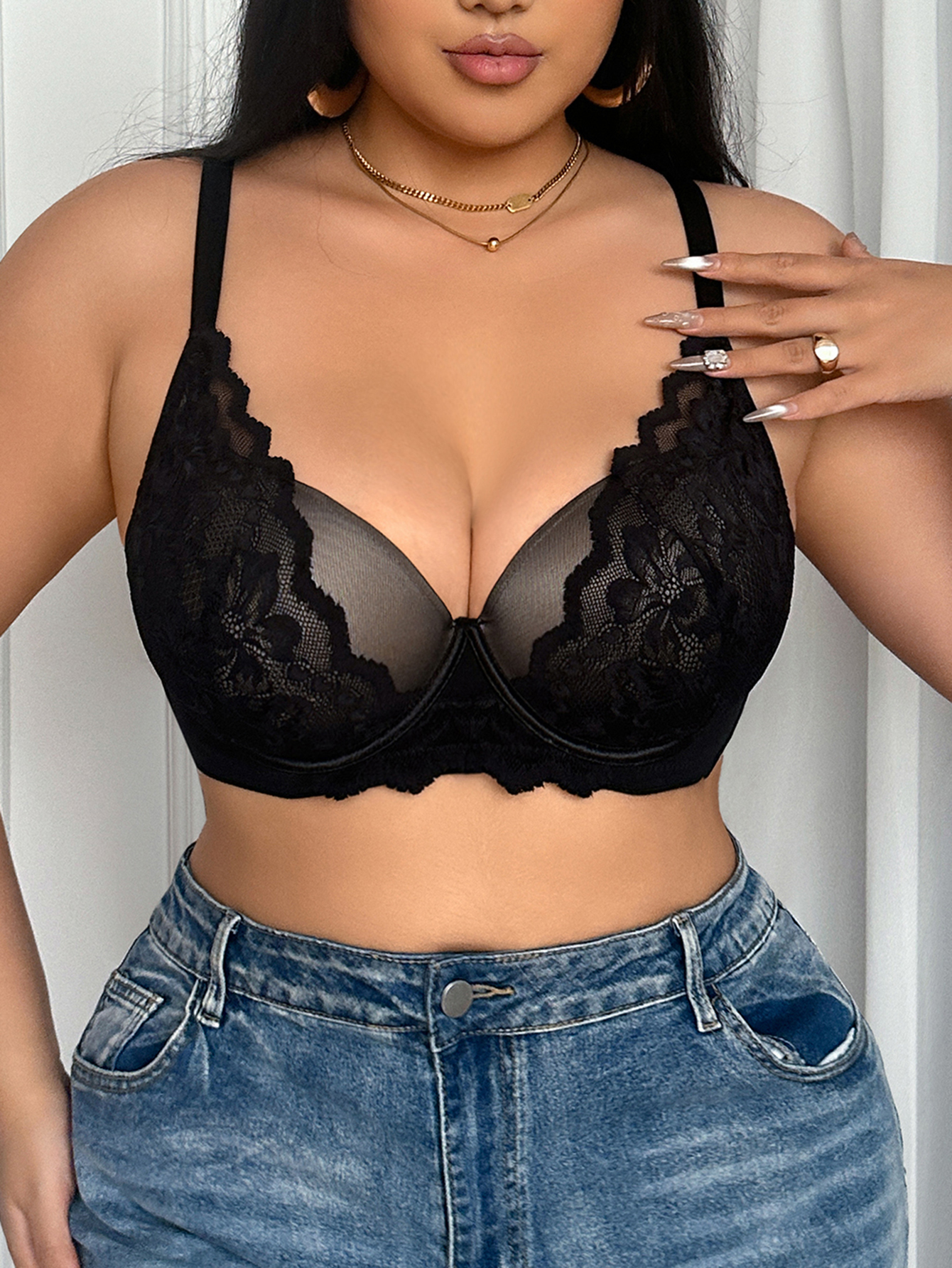 Wide Strap Plus Size Women Bra - Minimizer Bra Women ulasan dan harga
