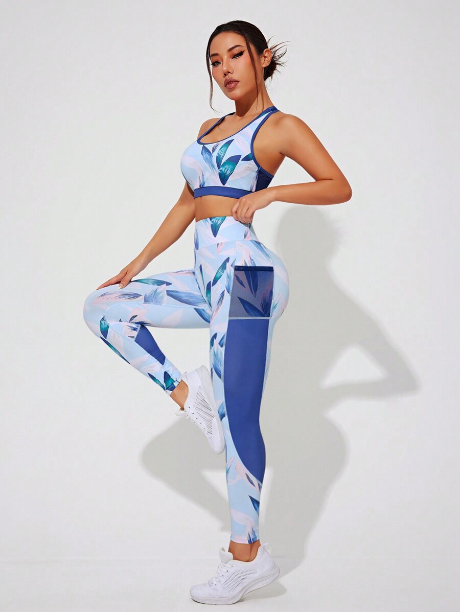 Womens Printed Racerback Sport - Sports Bra Racerback ulasan dan harga