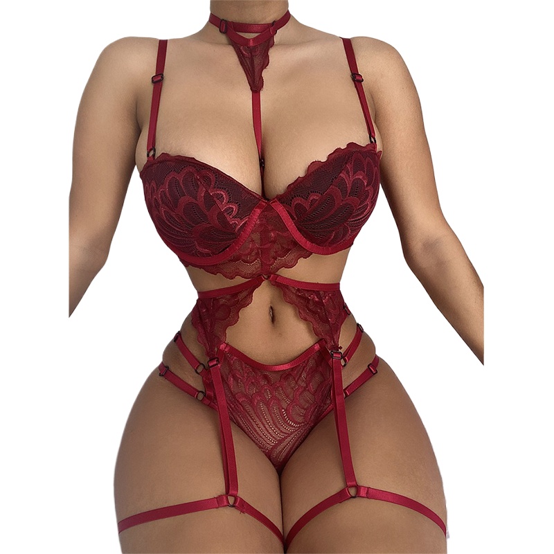 Sexy Lingerie Set Women Lace M - Sheer Bra Lace ulasan dan harga