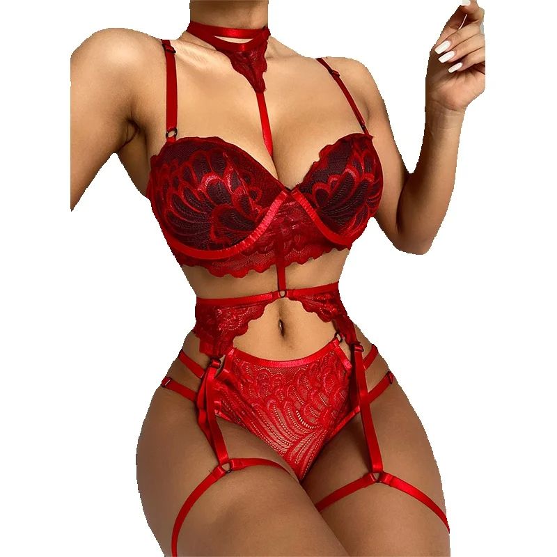 Sexy Lingerie Set Women Lace M - Sheer Bra Lace ulasan dan harga