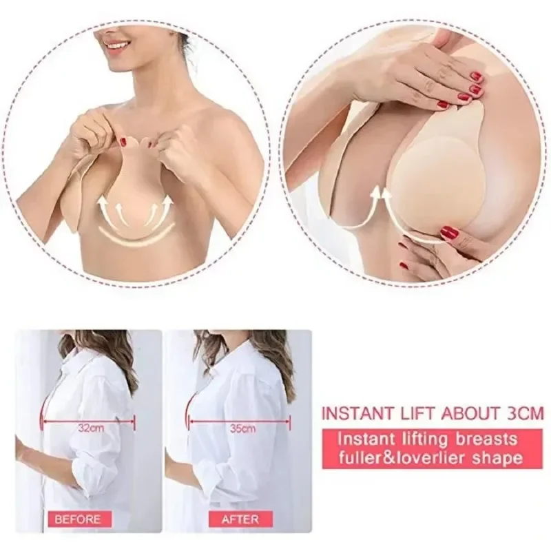 1Pair Self Adhesive Silicone S - Strapless Bra Adhesive ulasan dan harga