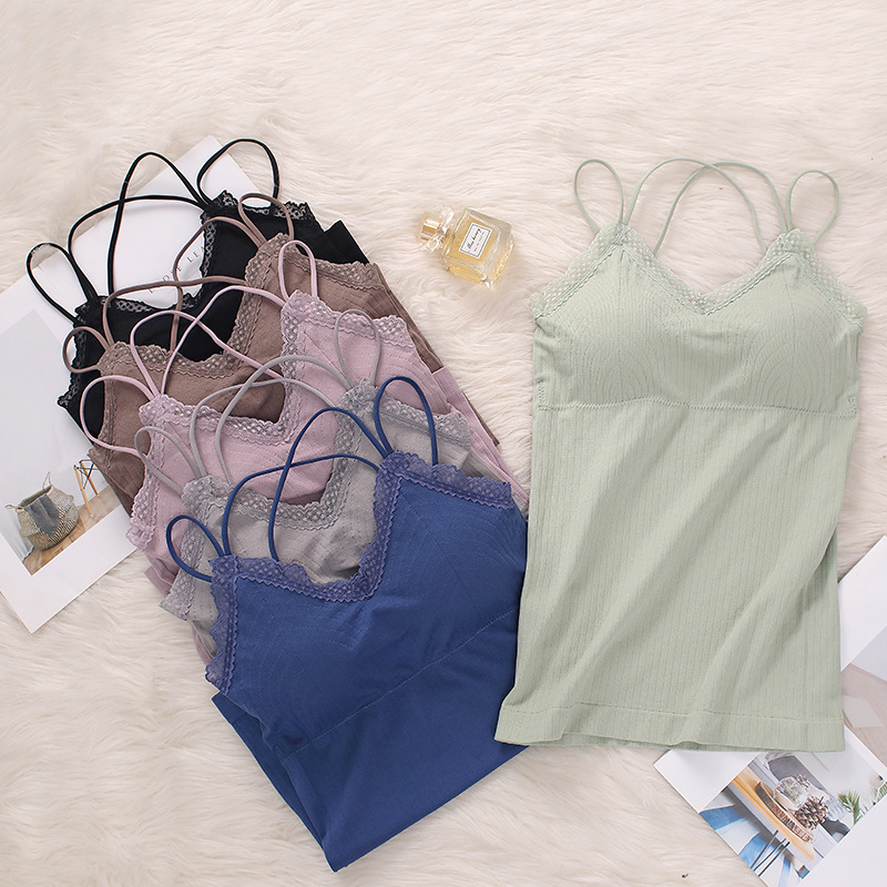 Women Padded Tank Top Seamless - T Shirt Bra Seamless ulasan dan harga