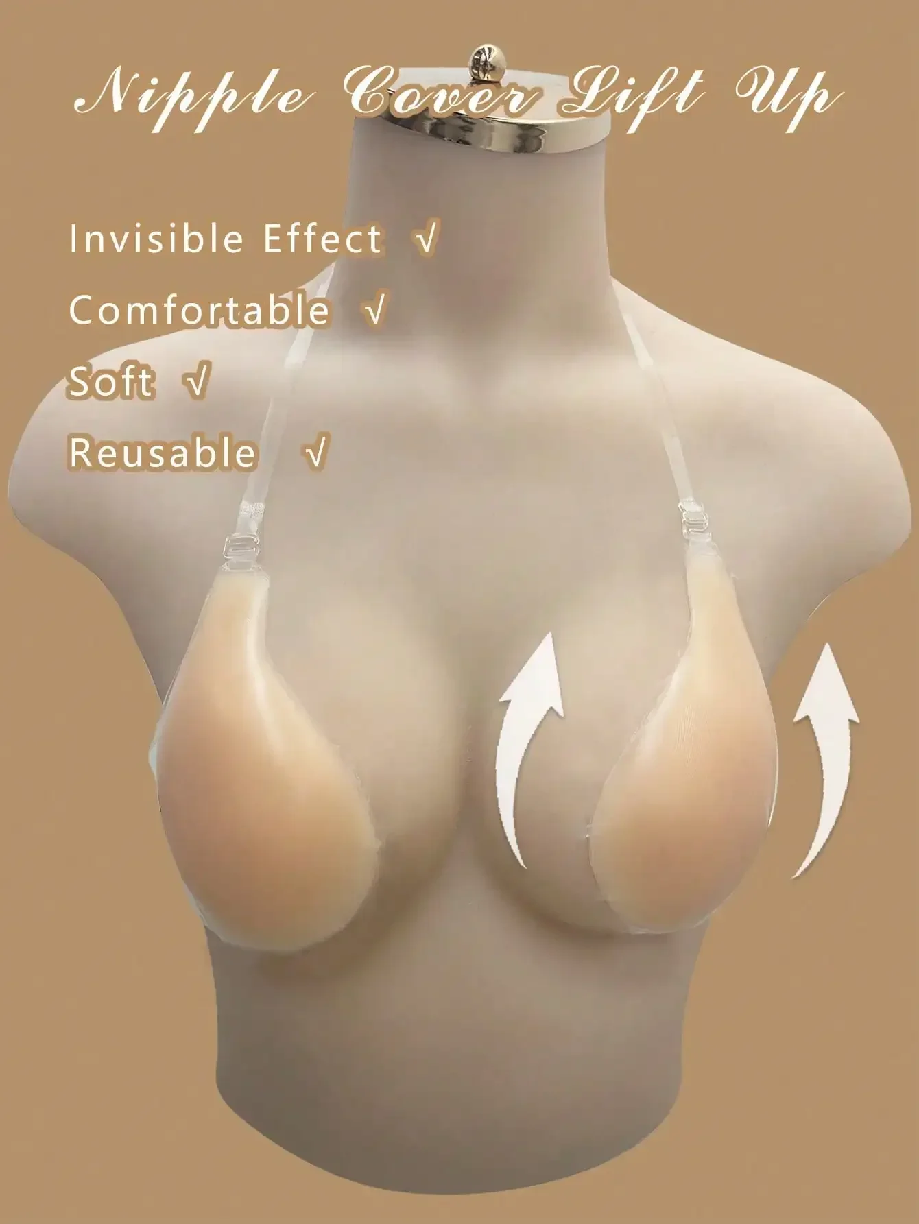 1pc Invisible Backless Straple - Push Up Bra Silicone ulasan dan harga
