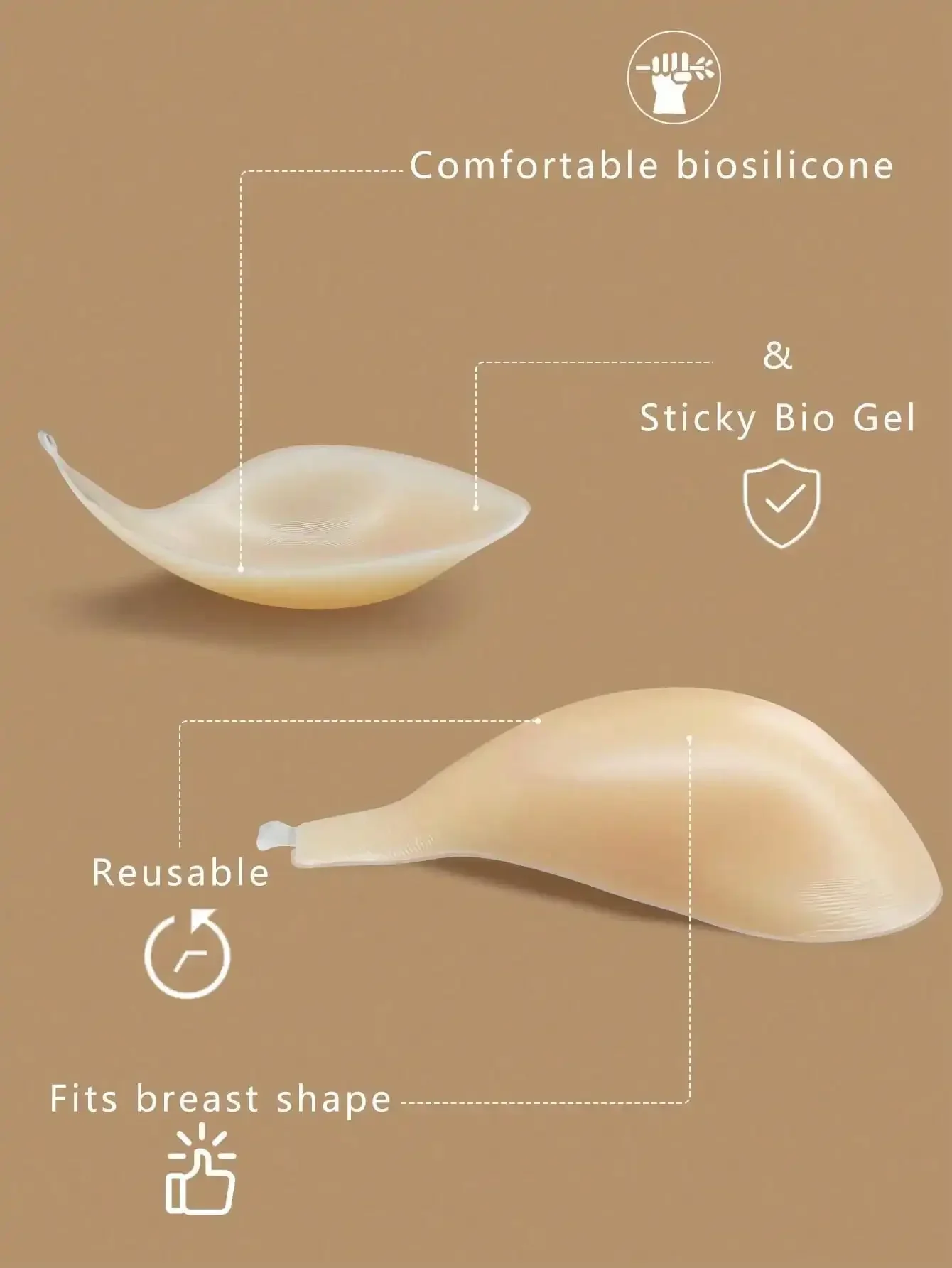 1pc Invisible Backless Straple - Push Up Bra Silicone ulasan dan harga