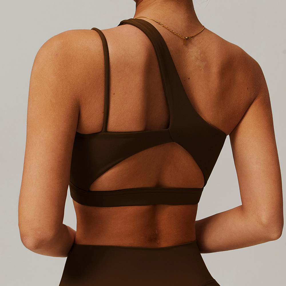 Oblique Shoulder Yoga Bra Wome - Minimizer Bra Women ulasan dan harga