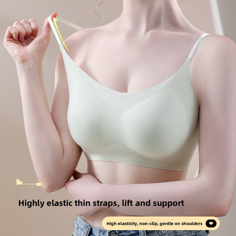 Ice Silk Sleep Bra Tank Top Wo - Sleep Bra Bralette ulasan dan harga