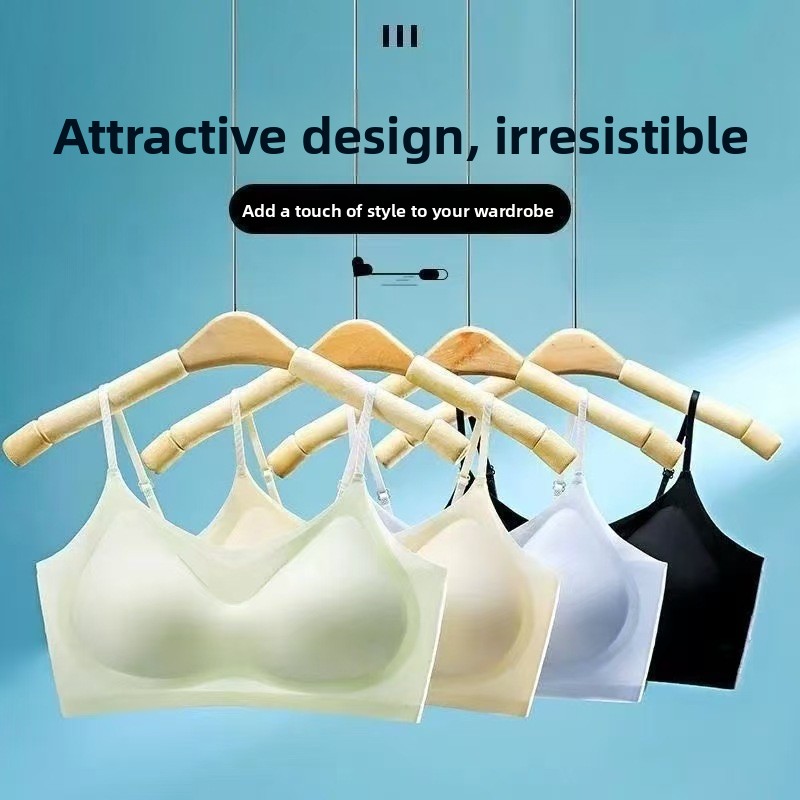 Ice Silk Sleep Bra Tank Top Wo - Sleep Bra Bralette ulasan dan harga