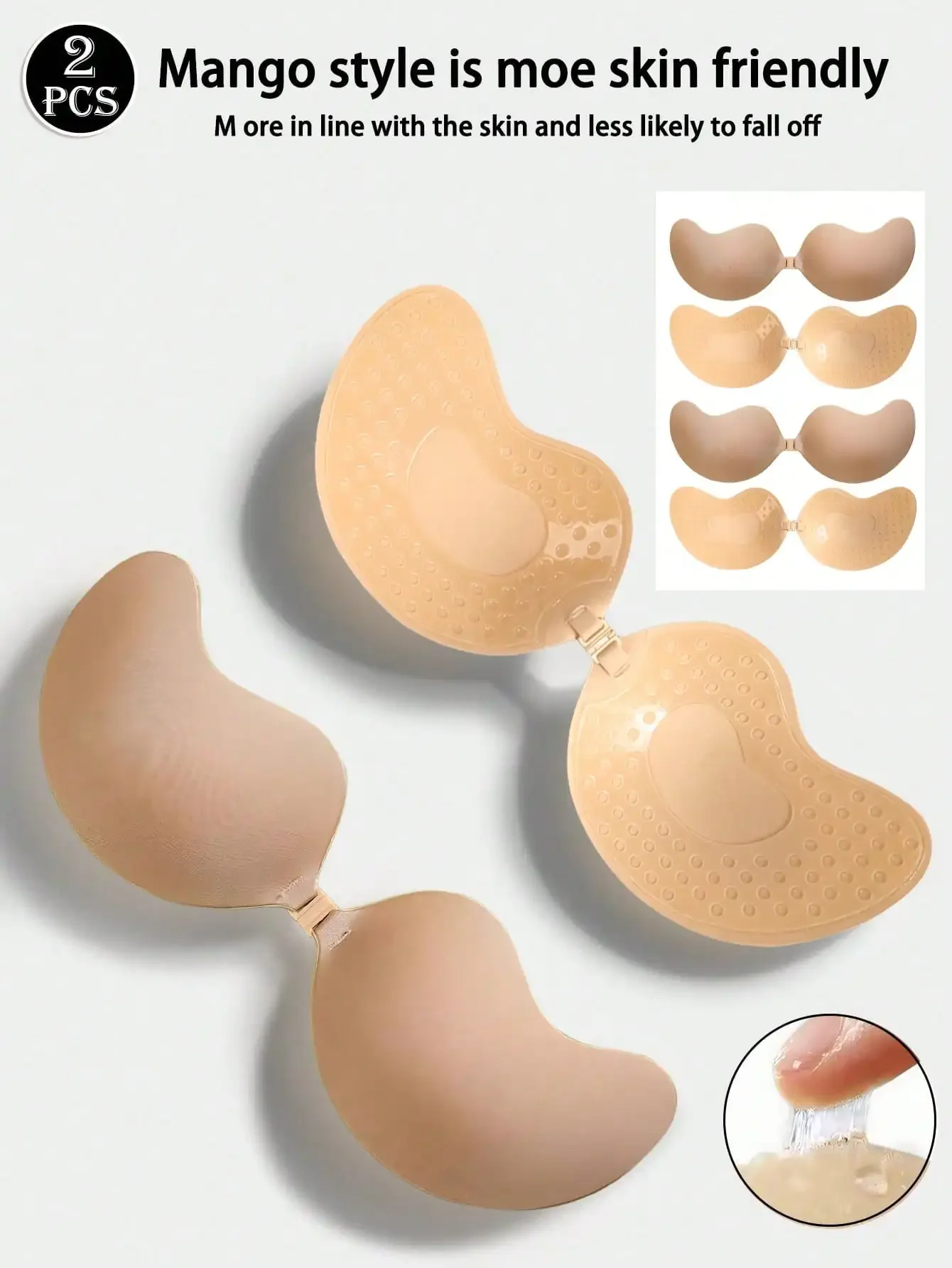 4pcs/Set (2 Black + 2 Nude) St - Strapless Bra Adhesive ulasan dan harga