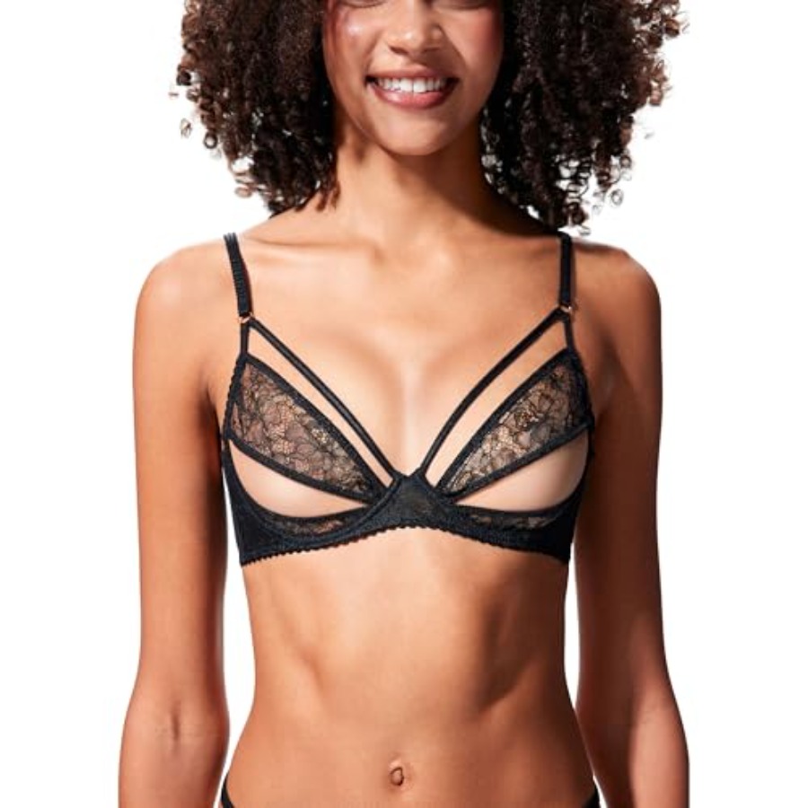 Faye Women's Sexy Lace Bra, Ba - Demi Bra Balconette ulasan dan harga