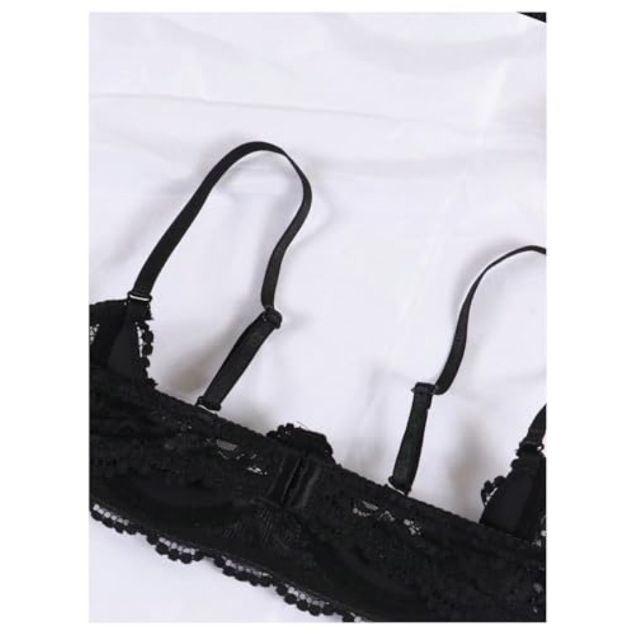 OYOANGLE Women's 1/4 Cup Lace  - Demi Bra Balconette ulasan dan harga