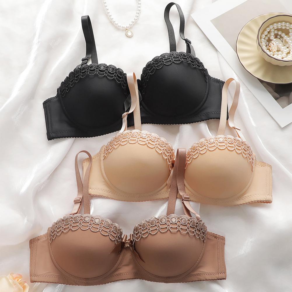Thin Mold Cup Bra Lace Bralett - Demi Bra Balconette ulasan dan harga