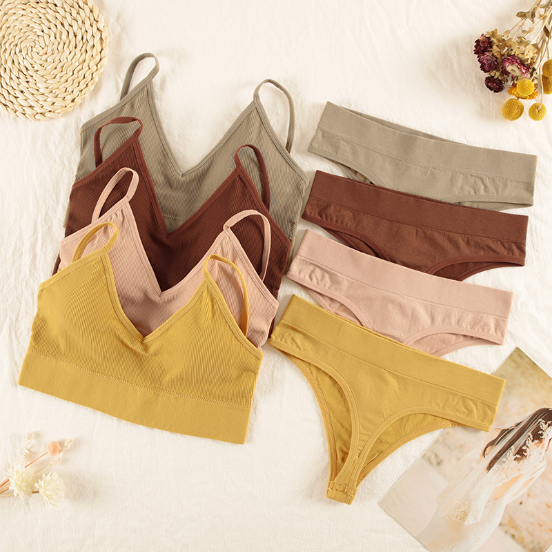CHRLEISURE Women Underwear Set - T Shirt Bra Seamless ulasan dan harga