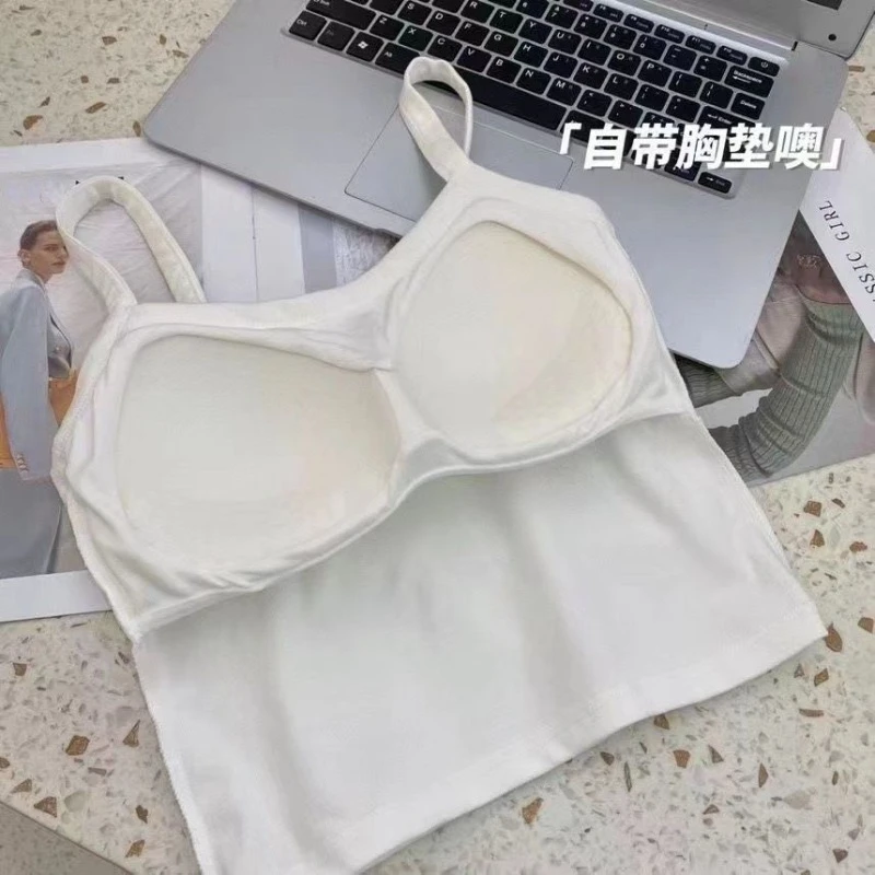Crop Top Women Sexy Sleeveless - T Shirt Bra Seamless ulasan dan harga